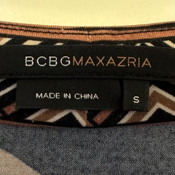 BCBGMaxAzria brown and black floral midi dress size S - Picture 3 of 7